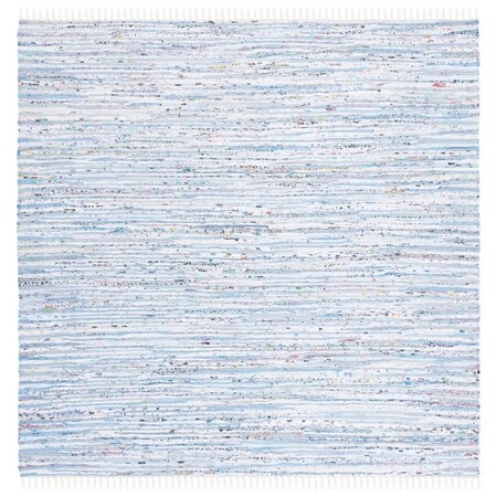 Safavieh 6 x 6 ft. Rag 125A Flat Weave Square Area Rug Light Blue & Multi Color RAR125A-6SQ